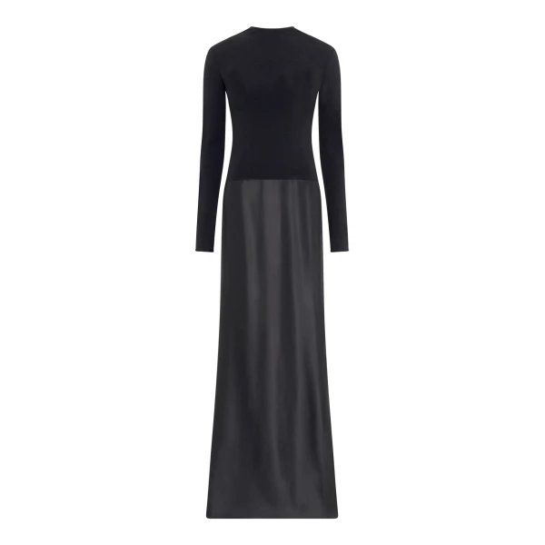 Gabriela Hearst Jessamy Maxi Dress in Black Silk Satin, view 6
