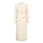 Gabriela Hearst Julien Coat in Ivory Recycled Wool Silk Cashmere