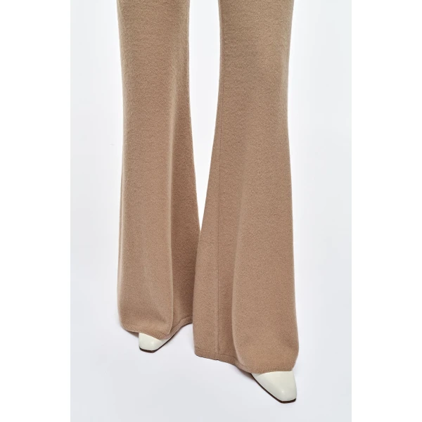 Gabriela Hearst Kaulike Knit Pants in Camel Brushed Cashmere, view 5