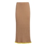 Gabriela Hearst Kavya Knit Maxi Skirt in Camel Cashmere Silk
