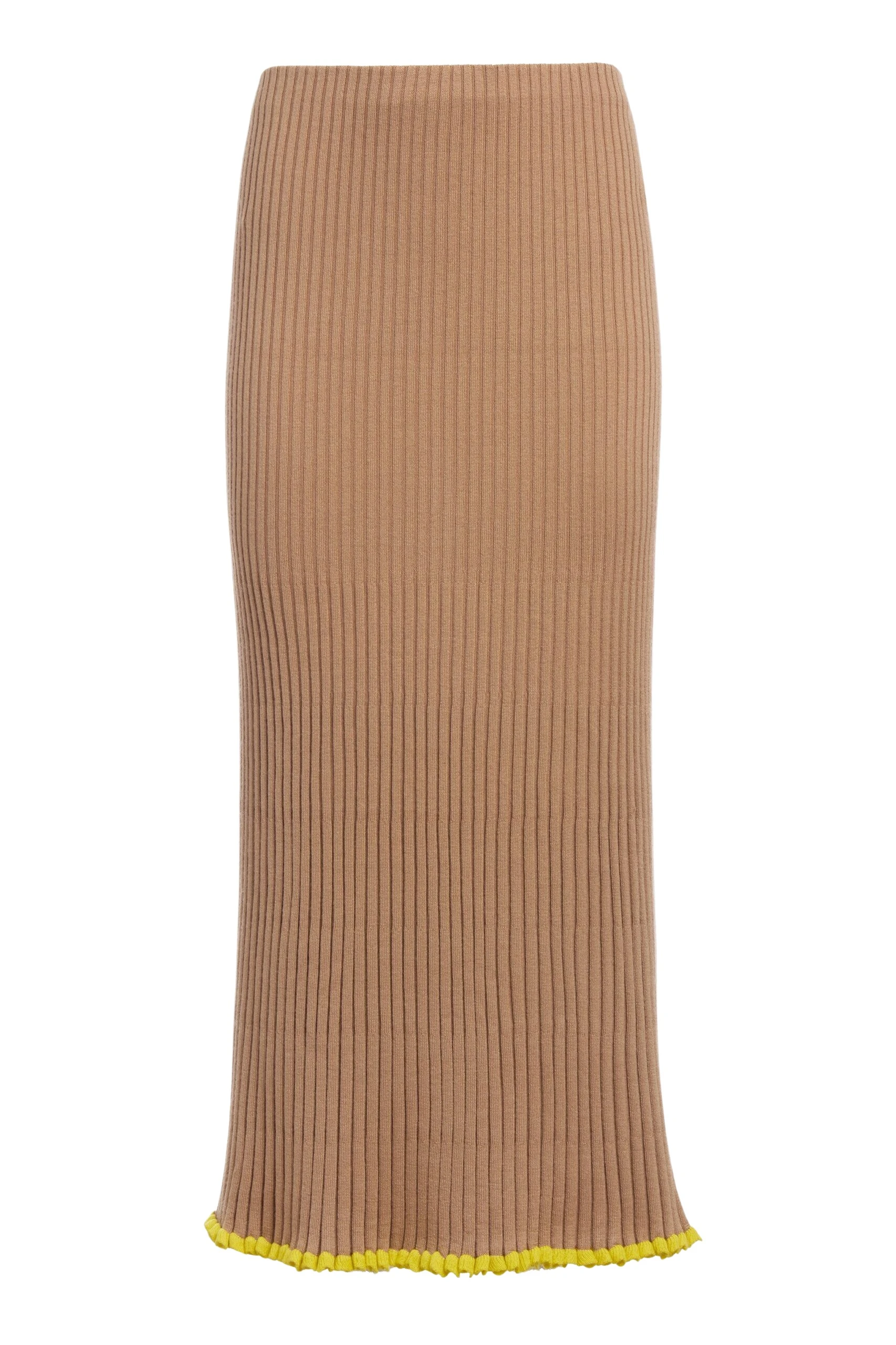 Gabriela Hearst Kavya Knit Maxi Skirt in Camel Cashmere Silk
