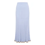 Gabriela Hearst Kavya Knit Skirt in Halogen Blue Cashmere Silk
