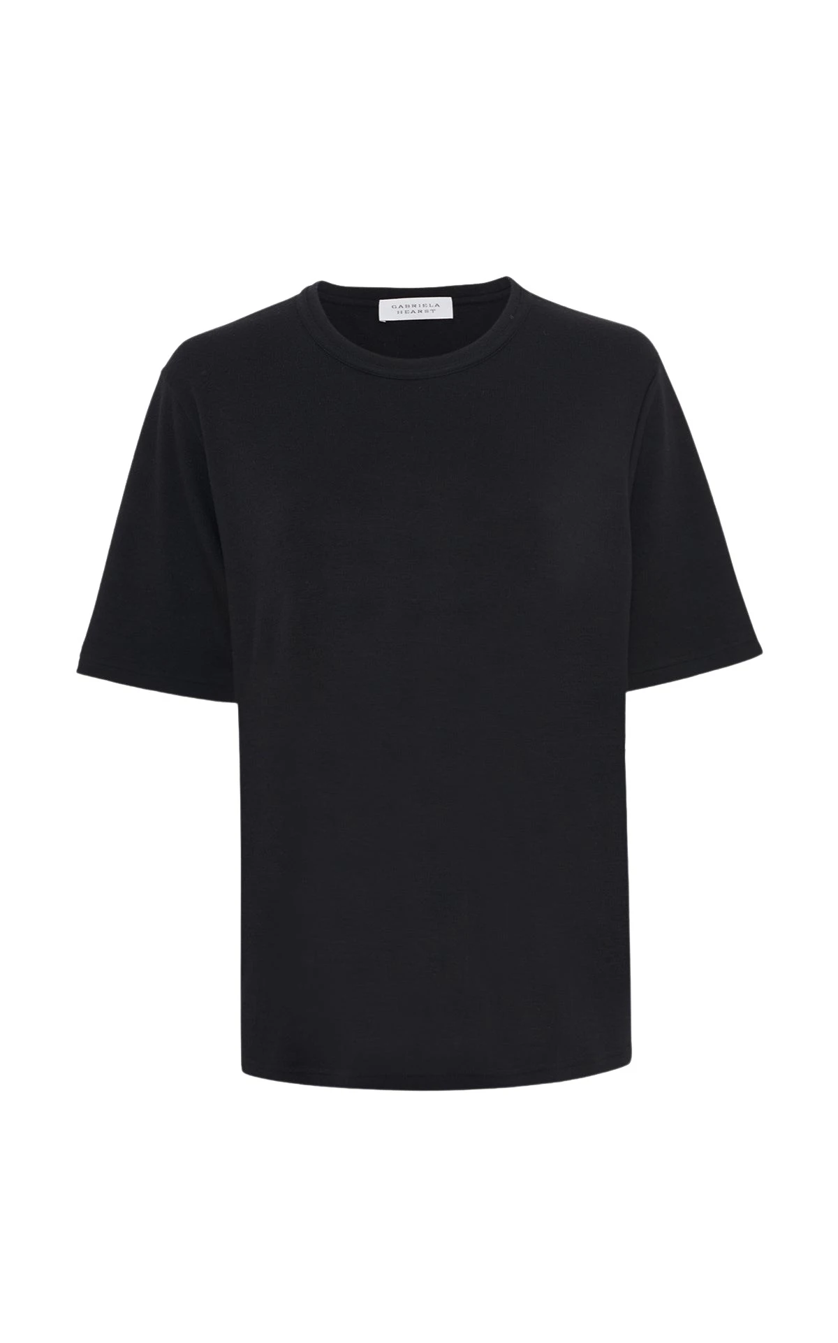 Gabriela Hearst Kirby T-Shirt in Black Cashmere Jersey Top