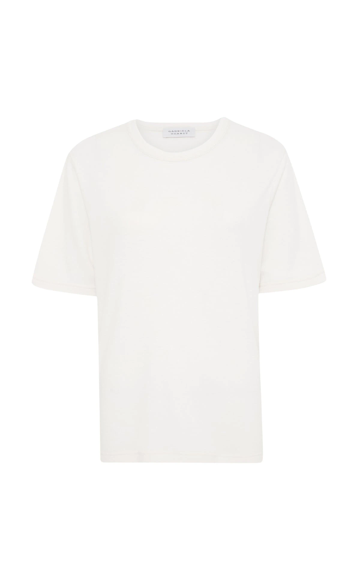 Gabriela Hearst Kirby T-Shirt in Ivory Cashmere Jersey Top