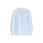 Gabriela Hearst Laetitia Blouse in Light Blue Aloe Linen