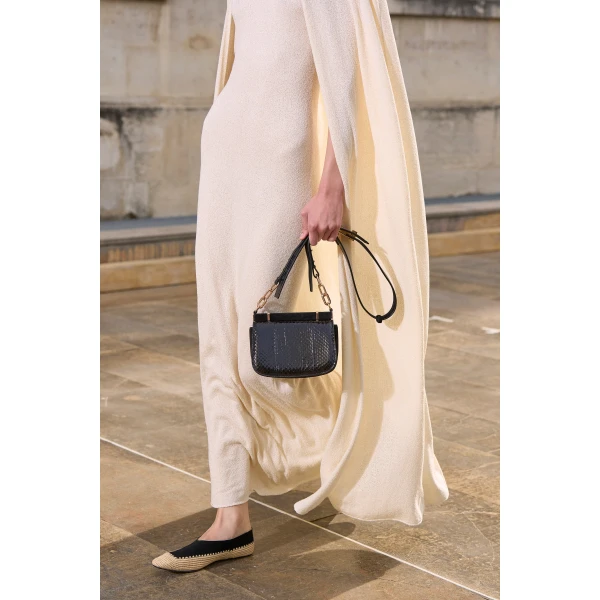 Gabriela Hearst Laleh Knit Cape in Off White Mulberry Silk, view 3