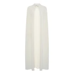 Gabriela Hearst Laleh Knit Cape in Off White Mulberry Silk