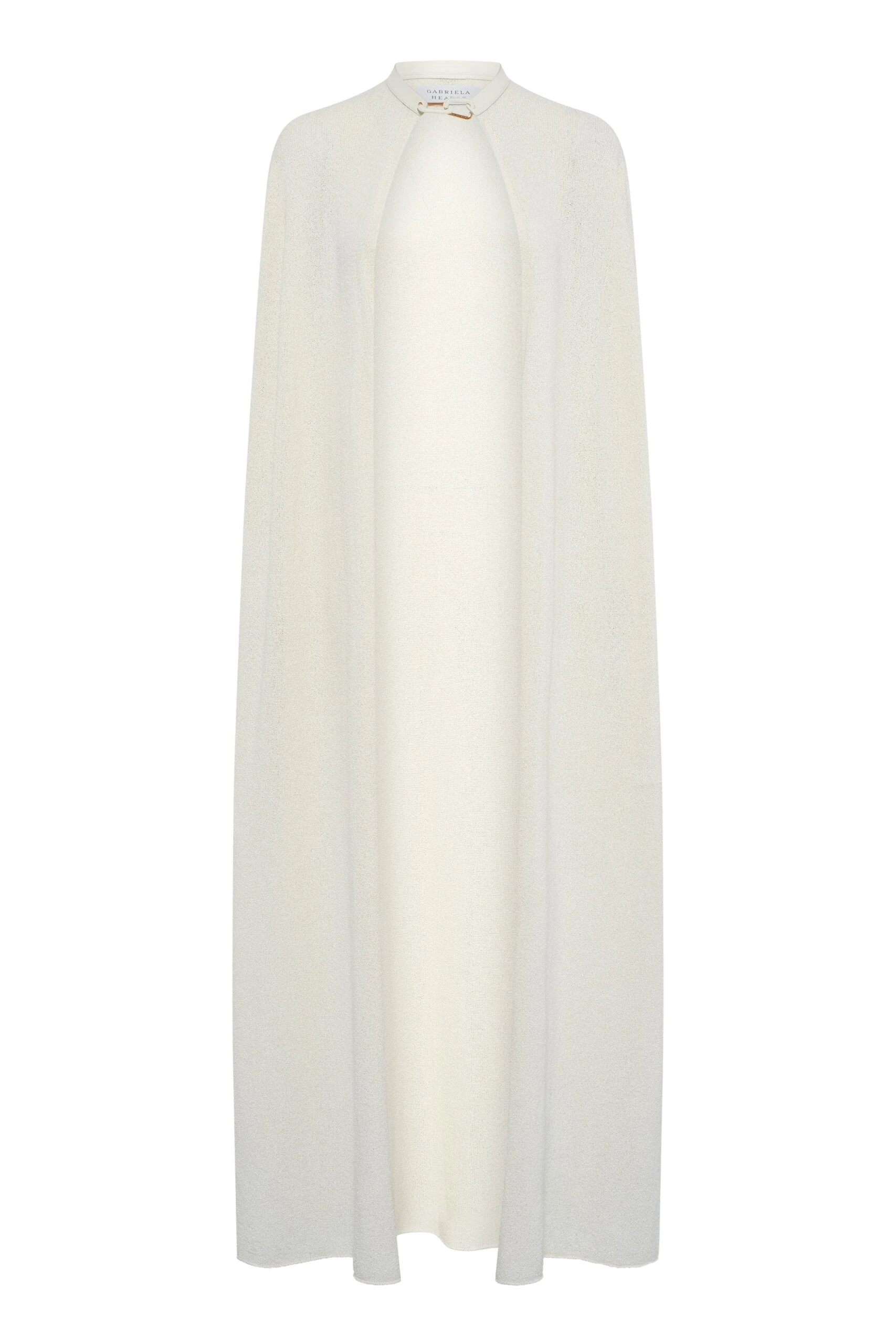 Laleh Knit Cape in Off White Mulberry Silk