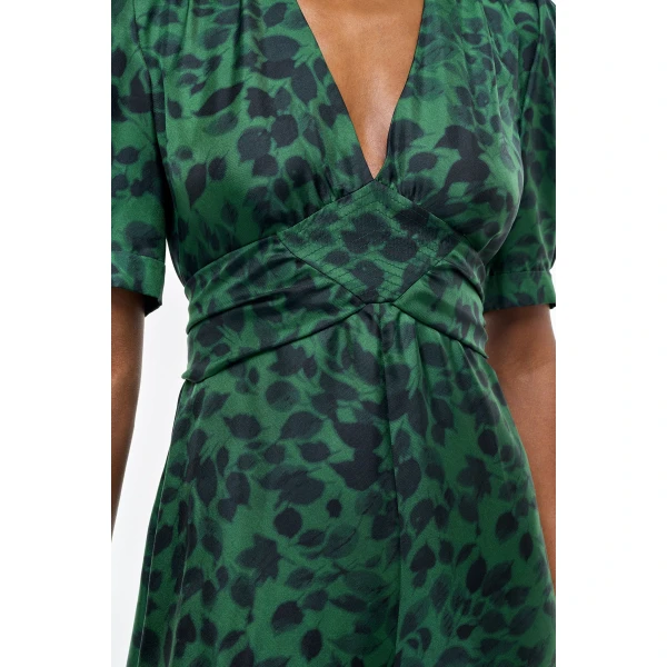 Gabriela Hearst Larkin Maxi Dress in English Green Printed Silk Twill, view 5