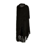 Gabriela Hearst Lauren Knit Wrap in Black Welfat Cashmere