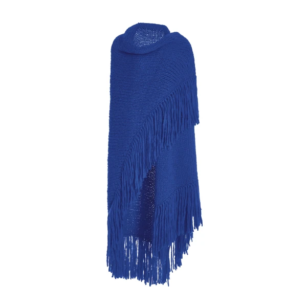 Gabriela Hearst Lauren Knit Wrap in Cobalt Welfat Cashmere, view 5