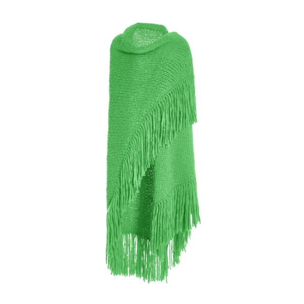 Gabriela Hearst Lauren Knit Wrap in Fluorescent Green Welfat Cashmere