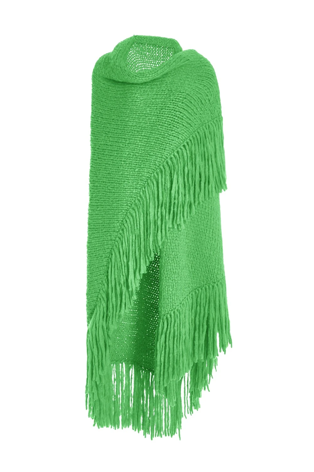 Gabriela Hearst Lauren Knit Wrap in Fluorescent Green Welfat Cashmere
