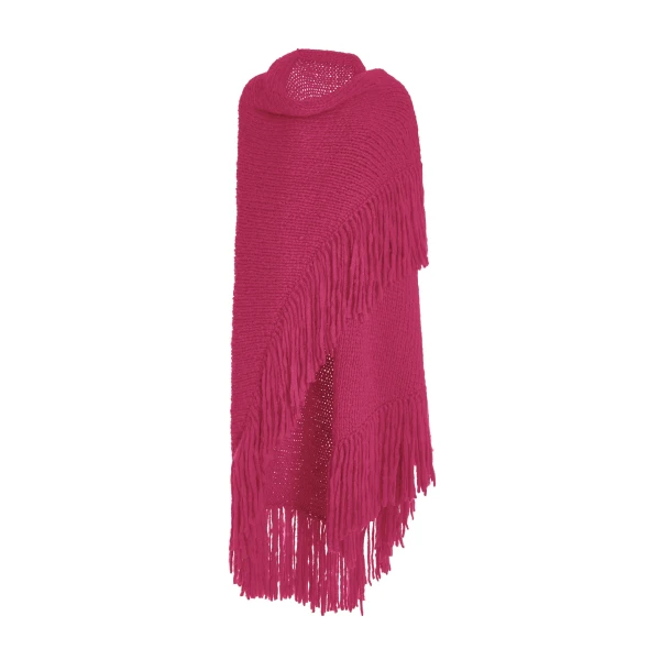 Gabriela Hearst Lauren Knit Wrap in Fuchsia Welfat Cashmere, view 2