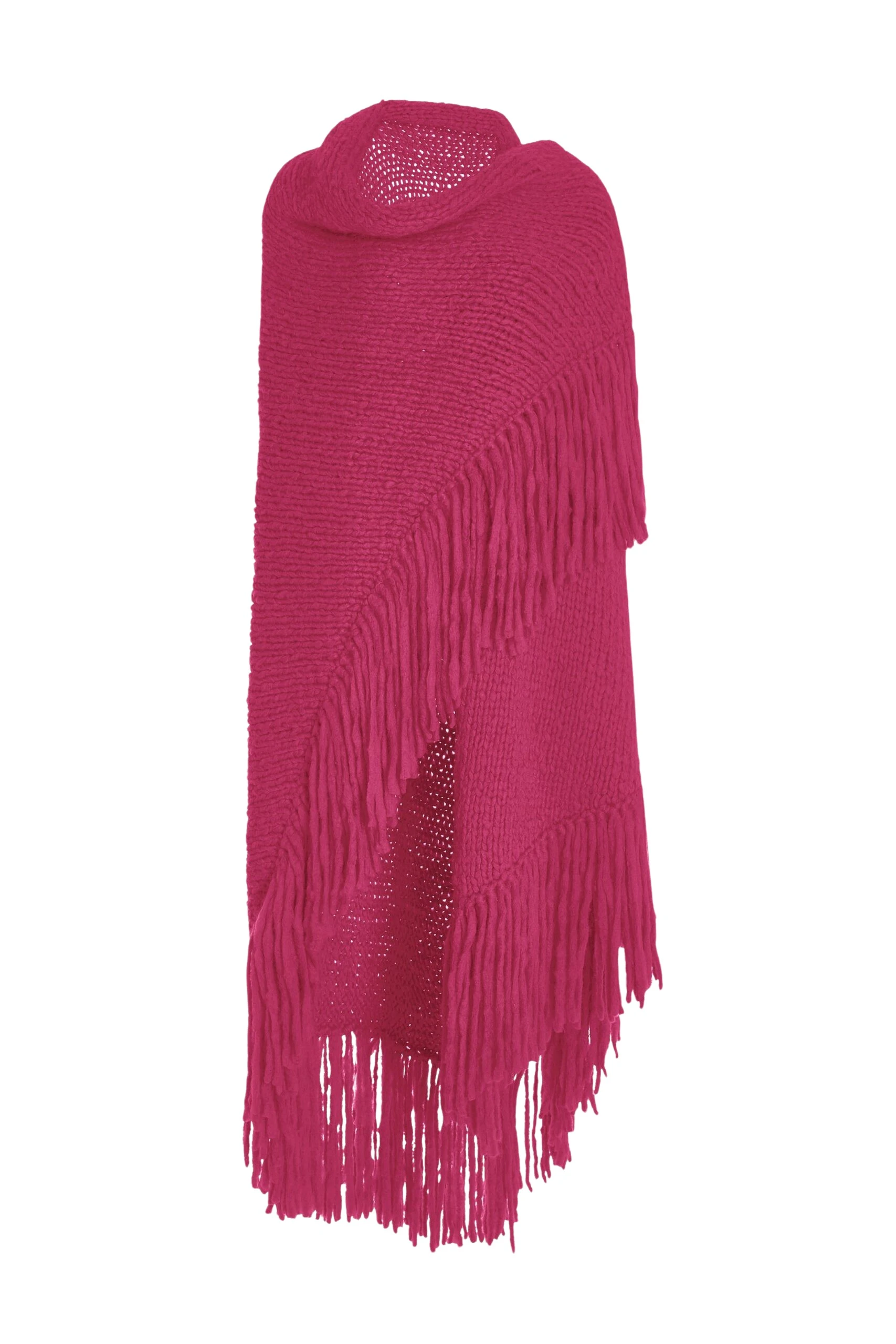 Gabriela Hearst Lauren Knit Wrap in Fuchsia Welfat Cashmere