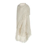 Gabriela Hearst Lauren Knit Wrap in Ivory Welfat Cashmere