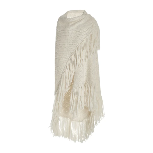 Gabriela Hearst Lauren Knit Wrap in Ivory Welfat Cashmere