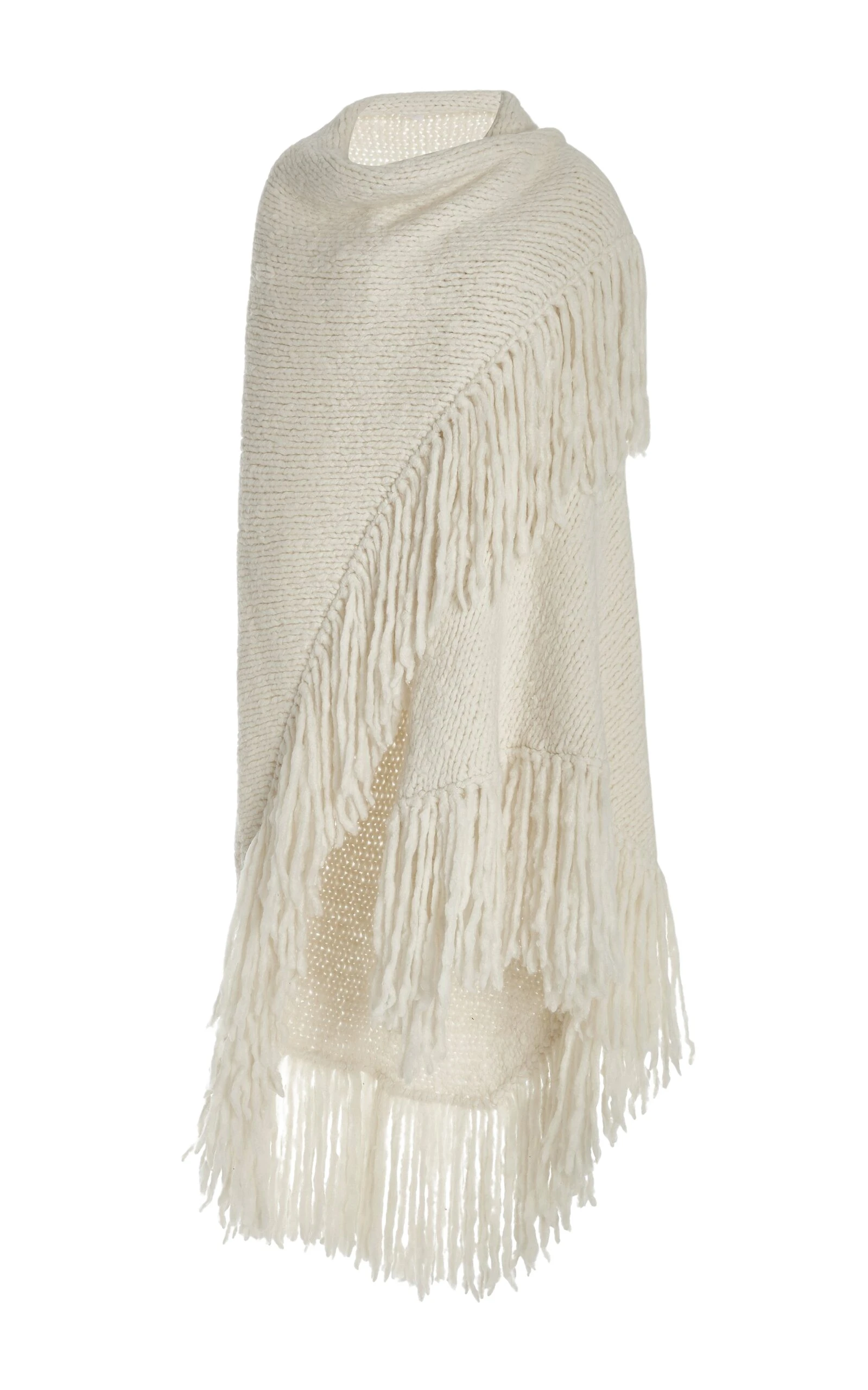Gabriela Hearst Lauren Knit Wrap in Ivory Welfat Cashmere