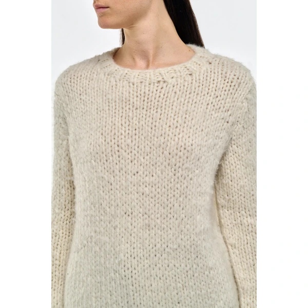 Gabriela Hearst Lawrence Knit Sweater in Ivory Welfat Cashmere, view 5