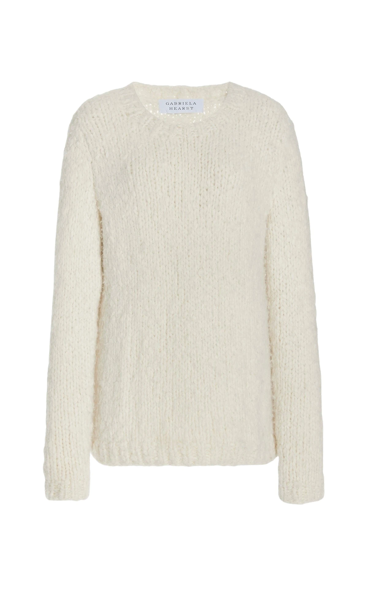 Gabriela Hearst Lawrence Knit Sweater in Ivory Welfat Cashmere