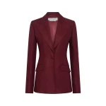 Gabriela Hearst Leiva Blazer in Bordeaux Linen Twill