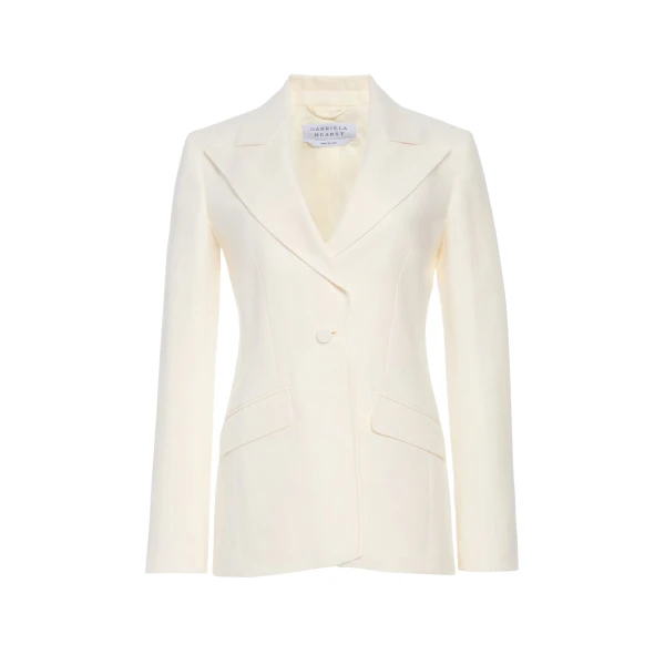Gabriela Hearst Leiva Blazer in Ivory Linen Twill