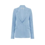 Gabriela Hearst Leiva Blazer in Light Blue Suede