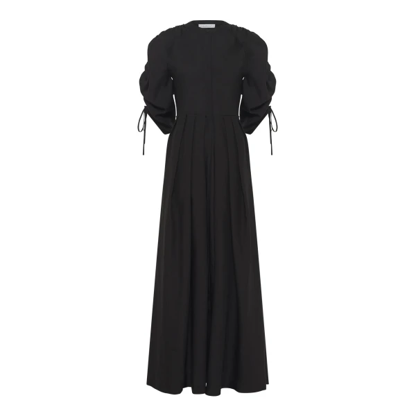 Gabriela Hearst Linnea Maxi Dress in Black Aloe Linen, view 6