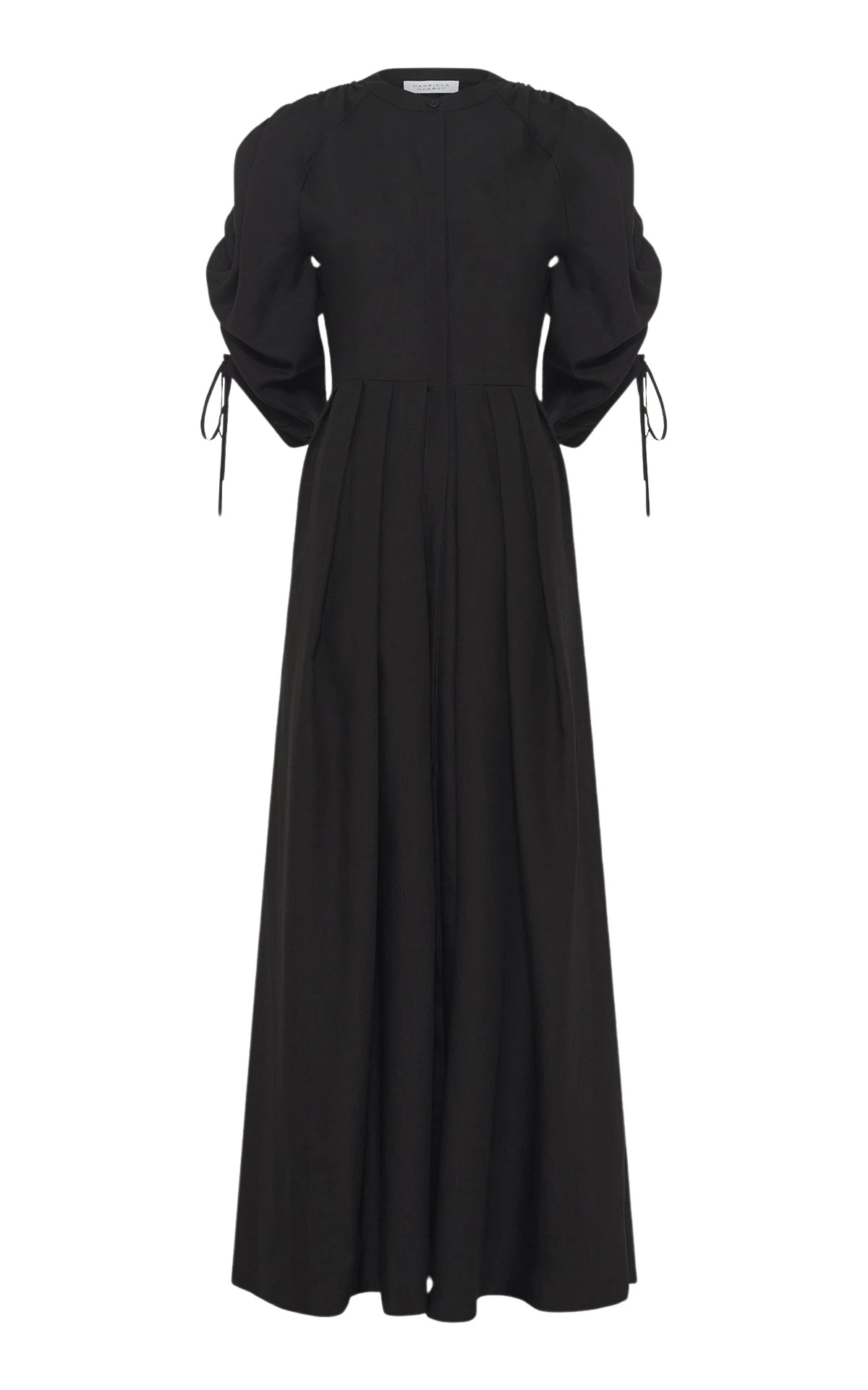 Gabriela Hearst Linnea Maxi Dress in Black Aloe Linen