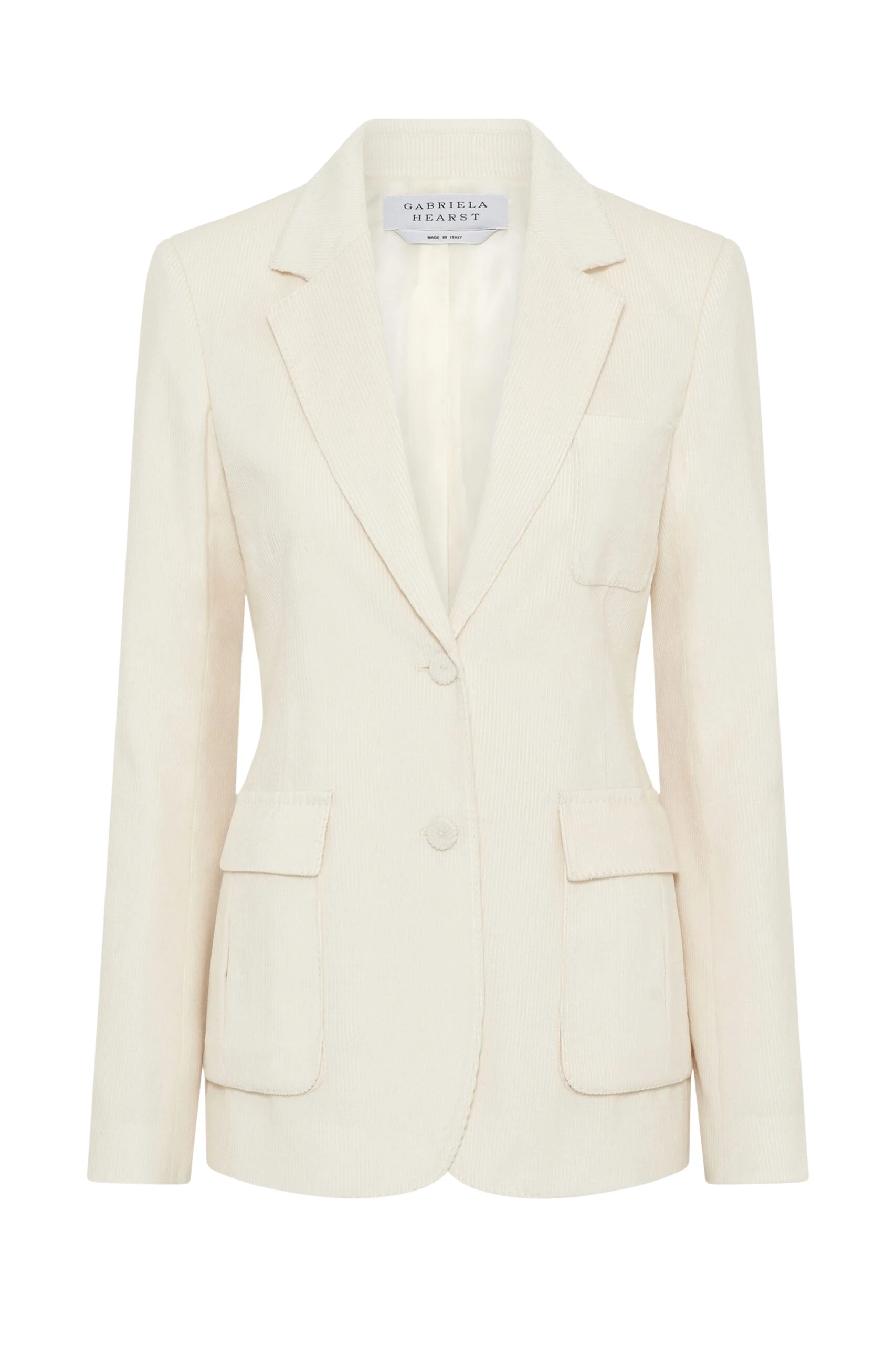 Gabriela Hearst Louisa Blazer in Ivory Sea Island Cotton Corduroy