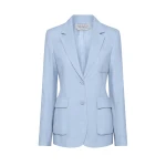 Gabriela Hearst Louisa Blazer in Light Blue Sea Island Cotton Corduroy