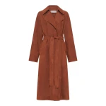 Gabriela Hearst Lyra Trench Coat in Cognac Suede