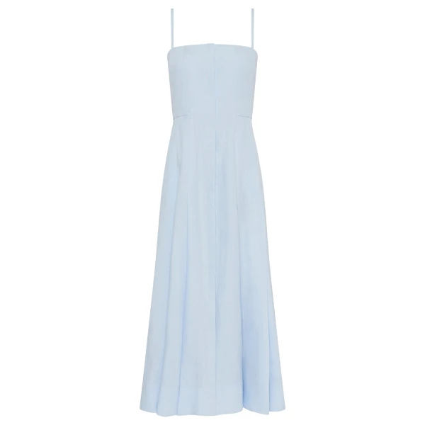 Gabriela Hearst Magritte Dress in Light Blue Aloe Linen