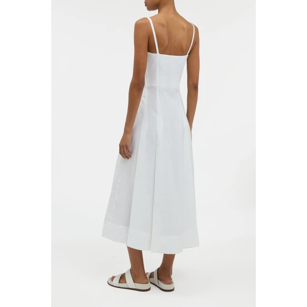 Gabriela Hearst Magritte Dress in White Aloe Linen, view 4