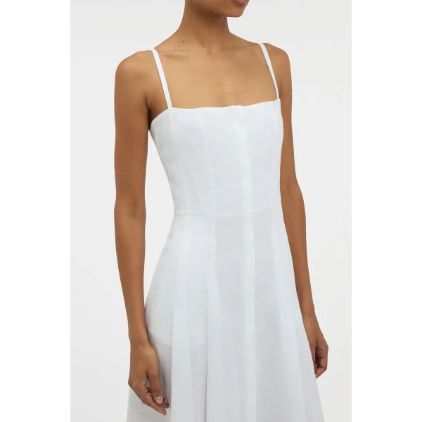 Gabriela Hearst Magritte Dress in White Aloe Linen, view 5
