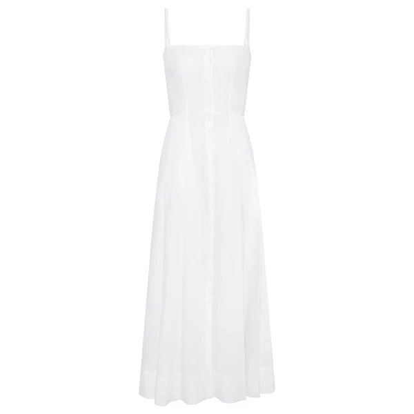Gabriela Hearst Magritte Dress in White Aloe Linen, view 6
