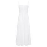 Gabriela Hearst Magritte Dress in White Aloe Linen
