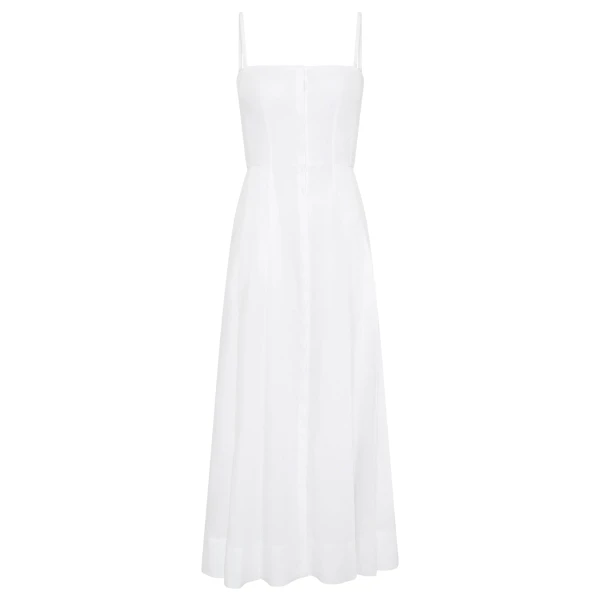 Gabriela Hearst Magritte Dress in White Aloe Linen