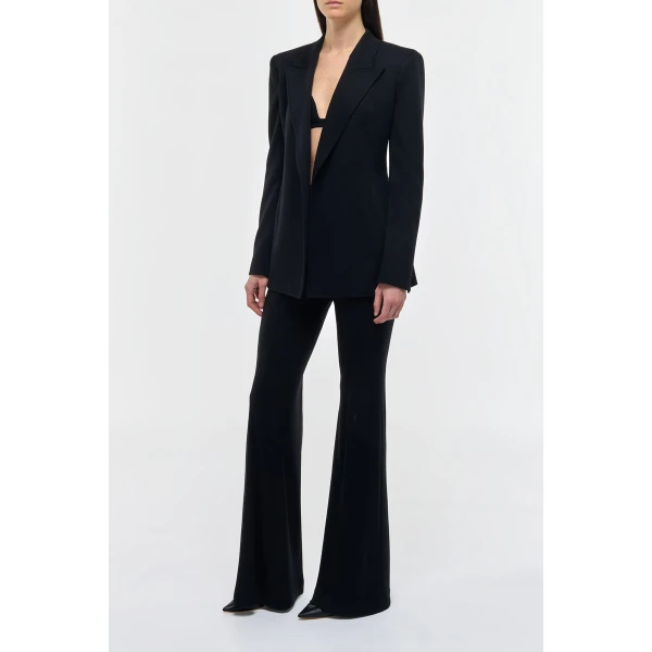 Gabriela Hearst Mairi Blazer In Black Cashmere Jersey, view 3