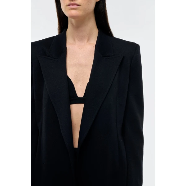 Gabriela Hearst Mairi Blazer In Black Cashmere Jersey, view 5