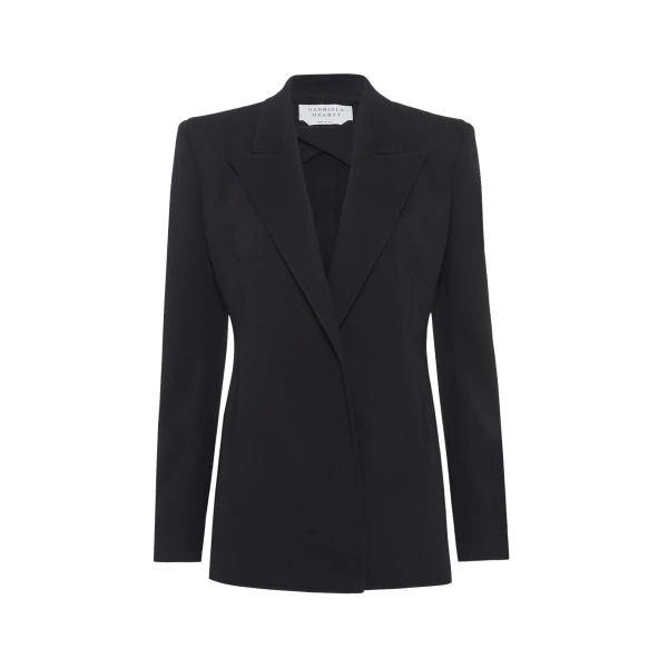 Gabriela Hearst Mairi Blazer In Black Cashmere Jersey, view 6