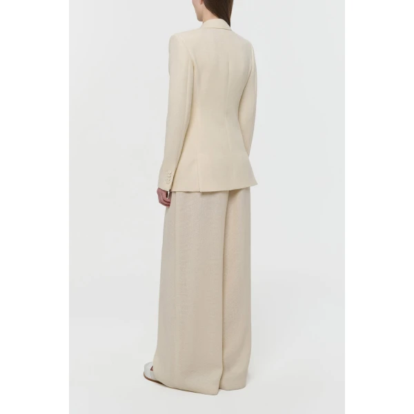 Gabriela Hearst Mairi Blazer in Ivory Alpaca Wool, view 4