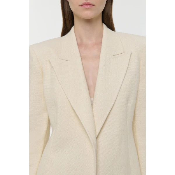 Gabriela Hearst Mairi Blazer in Ivory Alpaca Wool, view 5
