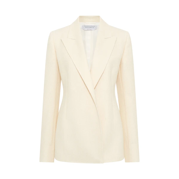Gabriela Hearst Mairi Blazer in Ivory Alpaca Wool, view 6