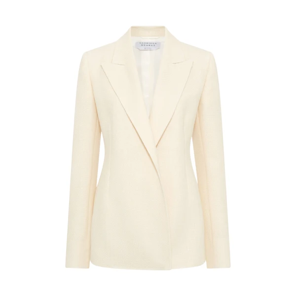 Gabriela Hearst Mairi Blazer in Ivory Alpaca Wool