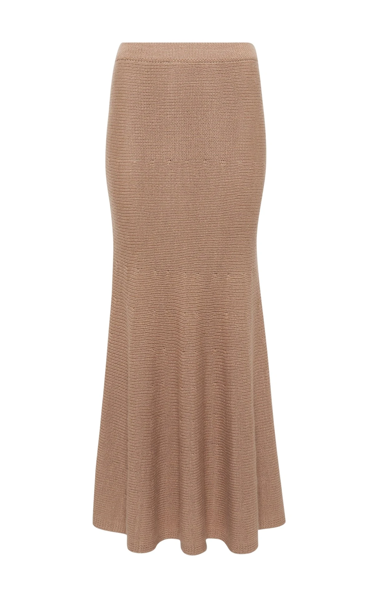 Gabriela Hearst Manni Knit Maxi Skirt in Camel Cashmere