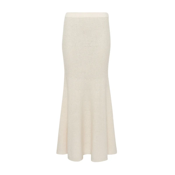 Gabriela Hearst Manni Knit Maxi Skirt in Ivory Cashmere, view 6