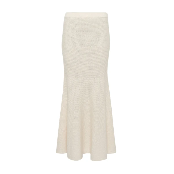 Gabriela Hearst Manni Knit Maxi Skirt in Ivory Cashmere