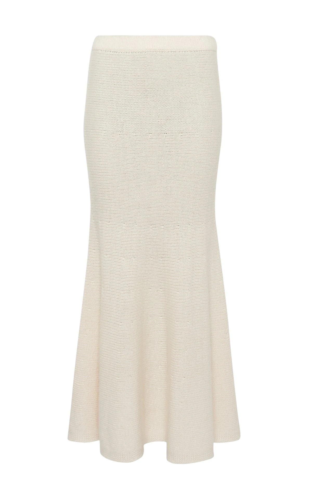 Gabriela Hearst Manni Knit Maxi Skirt in Ivory Cashmere