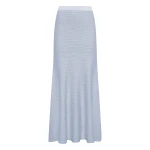 Gabriela Hearst Manni Knit Maxi Skirt in Light Blue Cashmere
